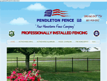 Tablet Screenshot of pendletonfence.com